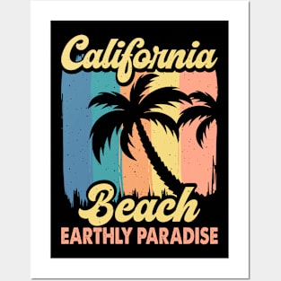 California Beach Earthly Paradise T Shirt For Women Men Posters and Art